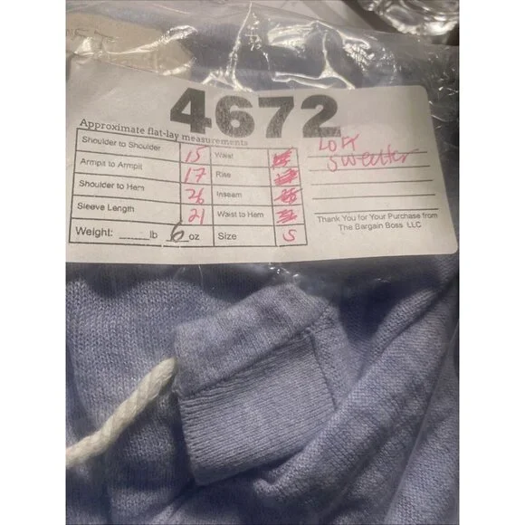 LOFT Sweater Women S Light Blue V-neck Drawstring Long Sleeve Slit Hem - Picture 11 of 11